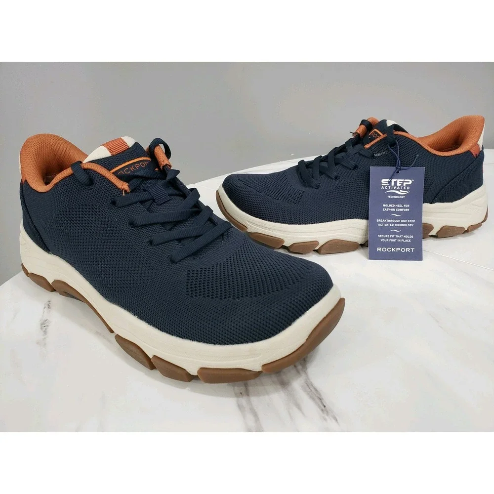 NEW Men's Size 8.5 -  Sneakers‎ Athletic Shoes Rockport Rafferty Navy Blue